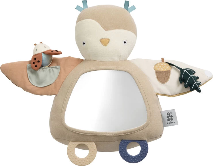 Sebra Aktivitetslegetøj, Uglen Blinky, Maple Beige