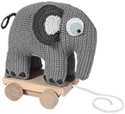 Sebra Hæklet Trækdyr, Elefanten Fanto, Classic Grey