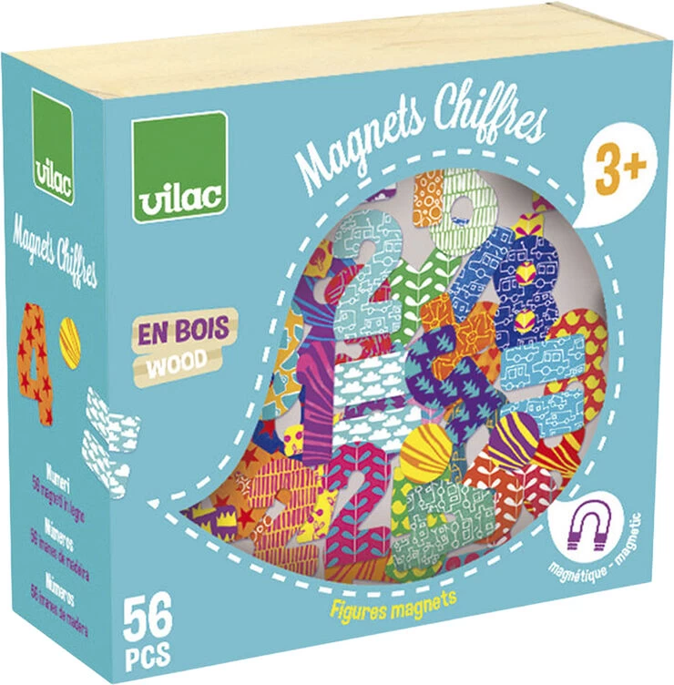 Vilac - Magneter - Tal Og Tegn - 56 Stk - Billede 2