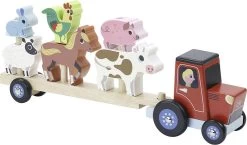 Vilac - Traktor Med Anhænger Og Stabledyr
