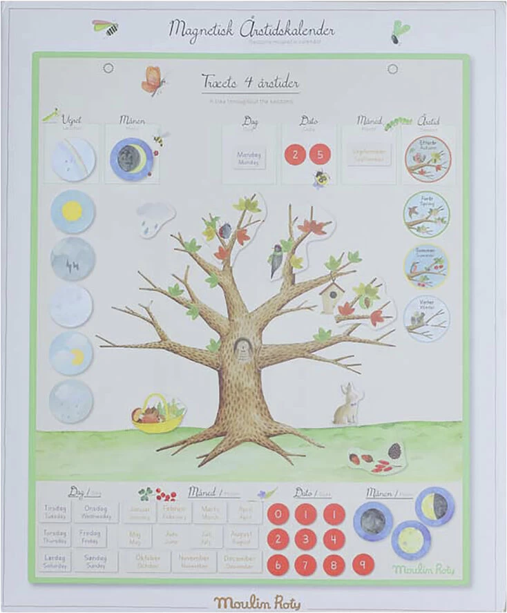 Moulin Roty - Magnetisk Evighedskalender - årstiderne