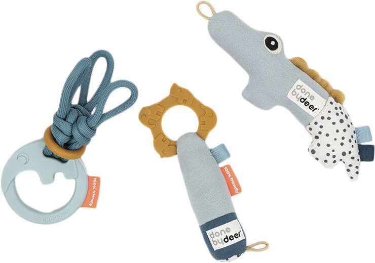 Done By Deer Tiny Toys Gavesæt Deer Friends Blå