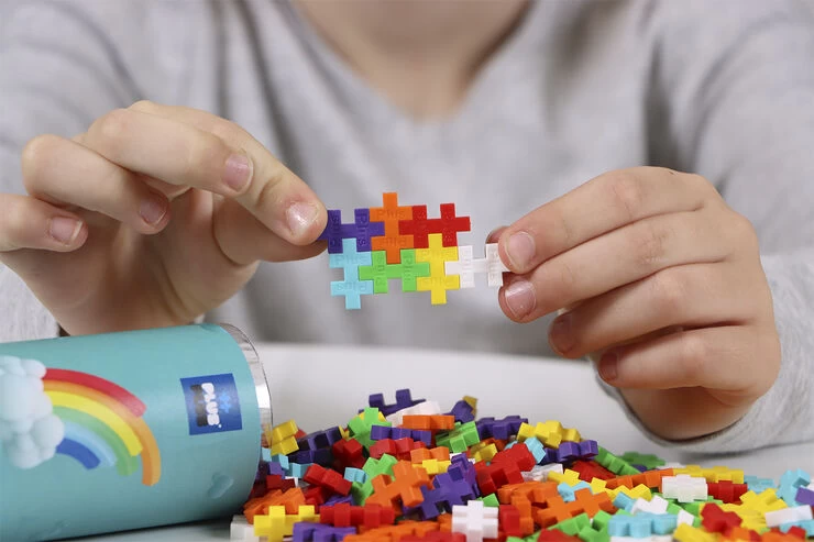 PLUS-PLUS Plus Plus Rainbow Color Mix, Tube - Billede 3