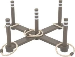 Ringspil 62 X 62 X 25 Cm Grå/Brun Gummitræ