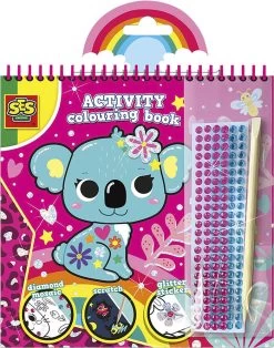 SES Creative - Male- Og Aktivitetsbog - Diamanter