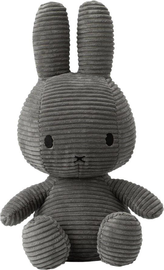 Miffy Sitting Corduroy Grey - 33 Cm