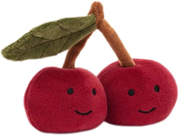 JELLYCAT Fabulous Frugt, Kirsebær 10 Cm